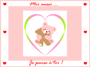 Gif animé moi aussi je pense à toi oursons